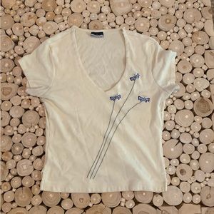 Light yellow butterfly shirt